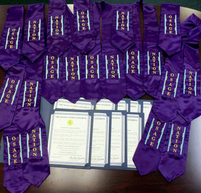 Second Osage Nation Congress sends certificates and sashes to Osage graduates