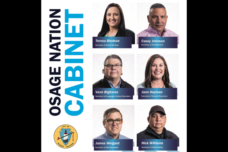 Six Osage Nation Cabinet Secretaries now serving the Executive Branch