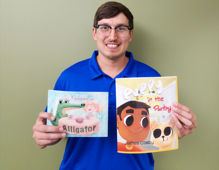 James Cosby releases two children’s books, ‘There’s a Puppy in the Pantry’ and ‘I Adopted an Alligator’
